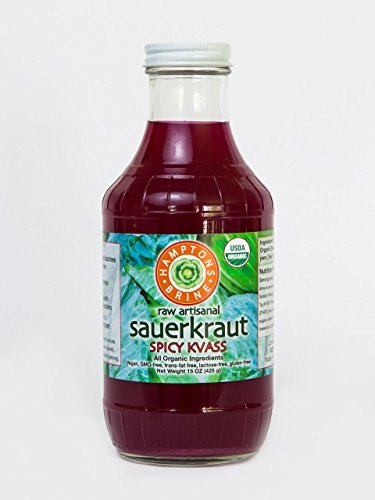 Hamptons Brine Raw Probiotic Sauerkraut Brine - Beets & Jalapenos. Rich in Probiotics. 100% Certified Organic. Fermented…