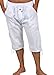 Cotton Natural Bermuda Shorts Long Cargo Summer Beach Cruise Shorts