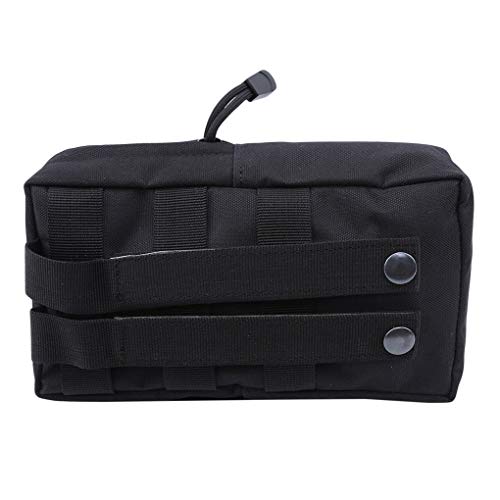Meolin Universal Outdoor Waist Bag Durable Mobile Phone Case EDC Molle Pouch Hiking Camping Cycling Purse Case Bag,Black - Thumbnail 2