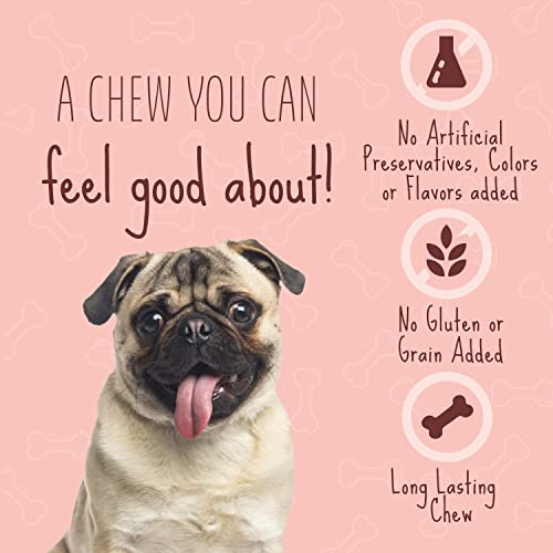 BETTER BELLY PROTEINS WITH REAL VENISON SMALL ROLLS 6 COUNT, DIGESTIBLE RAWHIDE FOR DOGS, 4.2 OZ