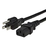 CableCreation [2-Pack] 3 Feet 18 AWG Universal Power Cord for NEMA 5-15P to IEC320C13 Cable, 0.915M / Black