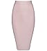 Hego Women's Solid Color Bodycon Bandage Knee-Length Skirt H4242