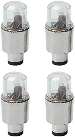 Whosee Bicycle Wheel Flash Light, 4-Pack Bike Motorbicycle Tire Valve Cap Neon LED Flash Lamp