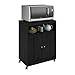 Ameriwood Home Landry Microwave Cart, Black Oak