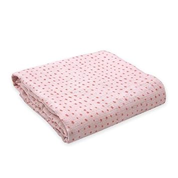 pink muslin blanket