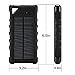 FKANT Waterproof Solar Charger | Portable 16000mAh Dual USB Power Bank | IPX7 Waterproof External Battery Pack with 4LED Flashlight | For iPhone 8 iPad Samsung S8 Note8 Android Phones