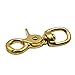 Okones Pack of 4,5/9''(14mm) Eye Diameter,2-3/5'' Overall Length,Solid Brass Lobster Clasps Oval Swivel Trigger Clips Hooks for Straps Bags Belting leathercraft (2-3/5'')