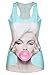 Pink Queen®Sexy Women's Digital Printed Sleeveless Summer Tank Tops