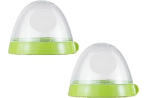 ROMIRUS Baby Bottle Caps and Collars Rings Compatible for Comotomo Feeding Bottles,2 Count,Green