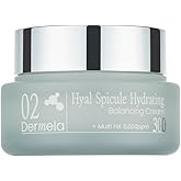 Dermela Hyal Spicule Hydrating Balancing Cream, 24-Hour Hydration & Sebum Control, Non-Greasy Face Moisturizer for Dry & Sensitive Skin, 1.69 fl oz | K-beauty Skincare