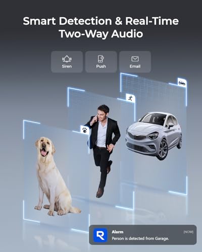 REOLINK 4K/8MP PoE IP Security Camera, Turret Surveillance, Color Night Vision with 3000K Spotlights, 125° Wide Viewing Angle, IK10 Vandal Proof, Person/Vehicle/Pet Detection, RLC-840A