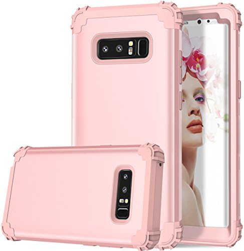PSRAT Note 8 Case, Samsung Galaxy Note 8 Case, Hybrid Rugged High Impact Defender Full body Protective Cover, 3in1 Heavy Duty Hard PC+ TPU Bumper anti-scratch Armor Case for Galaxy Note8 Rose Gold