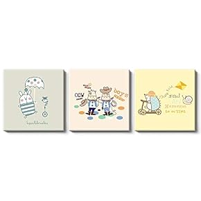Children Funny Animals Painting Artwork for Home Framed 24 Panels
