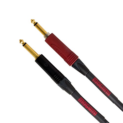 Mogami OD GTR-12 Overdrive Guitar Instrument Cable, 1/4' TS Male Plugs, Gold Contacts, Straight Connectors with silentPLUG, 12 Foot
