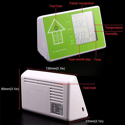 Umootek 10 in 1 Multifunctional Indoor/Outdoor Air Quality Monitor Accurate Testing TOVC, Formaldehyde, PM2.5,PM10, Methylbenzene,Humidity and Temperature-24-Hour Real-time Monitoring