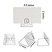 CB Accessories Table Card Holder Set of 20 Food Signs White Place Cards with Wire Stands for Weddings, Dinner Parties, Buffets, Table Numbers (Silver)