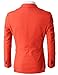 H2H Mens Slim Fit Single One Button Blazer Jackets with Pocketchief Trim Orange US M/Asia L (KMOBL046)