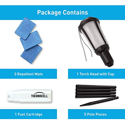 Thermacell Patio Shield Torch Mosquito Repeller; Adjustable Height