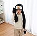 PULAMA Penguin Plush Animal Hat Costume Anime Cosplay Cap with Mittens - Fits Adults and Children - Perfect for Cold Breezy Winter Weather