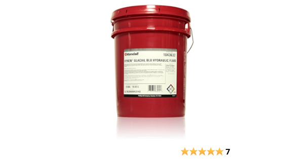Kendall Hyken Glacial Blu Hydraulic Fluid 5 Gal Pail Industrial Lubricants Amazon Com Industrial Scientific