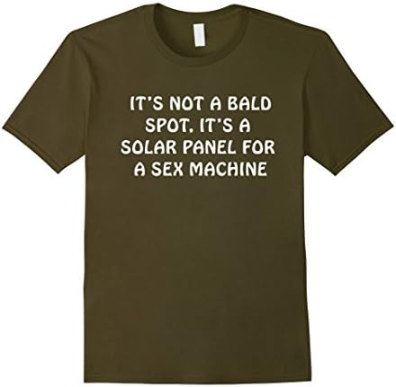 Men's It's Not A Bald Spot Balding Men T-Shirt Funny Short Sleeve Large Olive