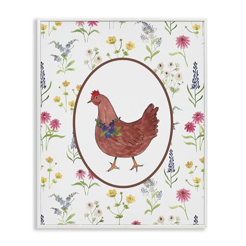 Farm Friends Rooster Herbs Farmhouse, 16 x 20 Inch Framed Giclée Print