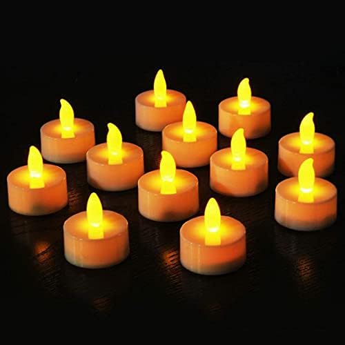 48-Pack Novelty Flickering Flameless Candles, 200Hours Tea Lights Candles Battery Operated, Fake Electric LED Votive Candles, Small Wedding Candles For Table Centerpieces,Proposal,Anniversary