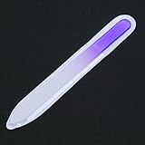 Lavender Purple Durable Crystal Glass Nail File Case 5.5inch