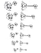 Jstyle 6Pairs 18G Stainless Steel Mens Womens Stud Earrings Cartilage Ear Piercings Helix Tragus Barbell CZ 3-8mm
