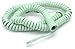 Telephone Cord Handset Curly - Phone Color Earth Day Green 25ft - Works on virtually All Trimline Phones and Princess Telephones - Landline Telephone Accessory iSoHo Phones