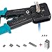 ITBEBE RJ45 Crimping Tool Made of Hardened Steel with Wire Cutter Stripping Blades and Textured Grips (RJ45 CRIMPER TURQUOISE-B)