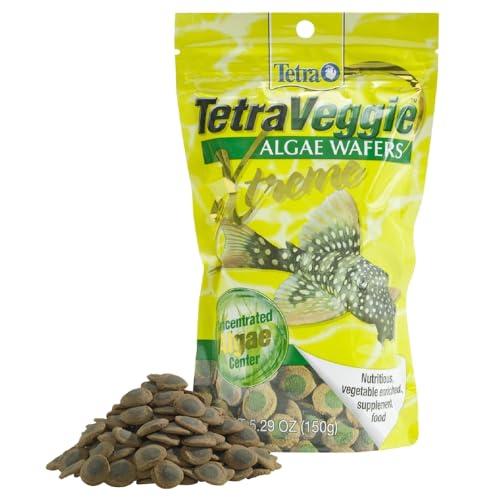 TETRA PRO PLECOWAFERS 5.29 OUNCES, NUTRITIONALLY BALANCED VEGETARIAN FISH FOOD FOR BOTTOM FEEDERS, CONCENTRATED ALGAE CENTER