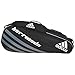 adidas Unisex Barricade IV Tour 3 Racquet Bag, Black/Dark Silver, ONE SIZE