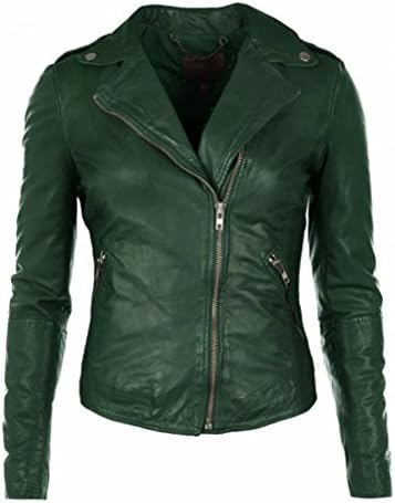 Women's Lambskin Leather Bomber Biker Jacket - Winter Wear - Extremely Soft & Smooth
