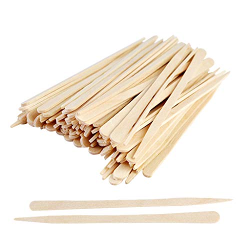 Yolyoo 400pcs Wooden Wax Sticks Wax Spatulas Wax Applicator Craft