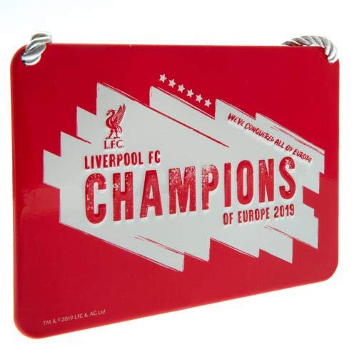 Liverpool FC Champions Of Europe Bedroom Sign Official Merchandise