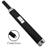 Electronic USB Charging Pulse Lighter Plasma Electronic Windproof for BBQ Kitchen Candles Fireworks Pipe Smoke & More