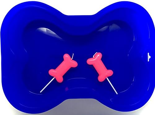 Dog Bone Shape Cake Pan & 2 Pink Birthday Candles
