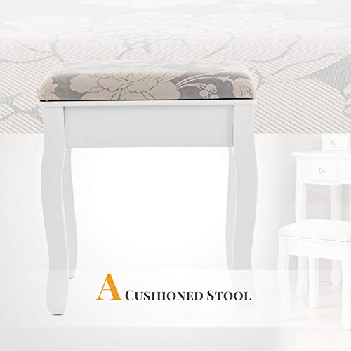 Mecor Vanity Table Set Makeup Desk W Squ Buy Online In Canada At Desertcart