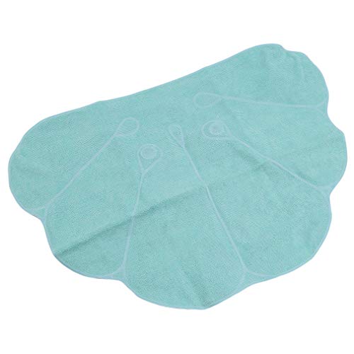 Yunzee Super Soft Inflatable Terry Cloth Bath Pillow,Inflatable – Non Slip with 2 Suction Cups – Neck & Shoulder Support – Waterproof - 16.1411.42inch,Green - Thumbnail 3