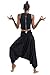 Harem Pants Women's & Men's 2-in-1 Convertible Jumpsuit Solid Color in Black