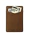 Andar Leather Card Sleeve Slim Wallet, Front Pocket RFID Blocking Minimalist Card Holder - Full Grain Leather - The Monarch (Saddle Brown)
