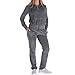 Women's 2 Piece Outfits Velvet Zip Hoodie Sweatshirt & Sweatpants Sweatsuits and Velour Tracksuit Sets Jogging Suit