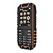 Rugged Cell Phone Unlocked GSM Waterproof Shockproof Powerful Battery Flashlight Military Grade IP68 Certified Black Orange