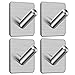 Adhesive Hooks, Anteer Self Stick Towel Robe Hooks Key Hooks Heavy Duty Coat Hooks Stainless Steel Sticky Wall Hooks for Home, Kitchen, Bathroom