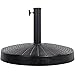 Sundale Outdoor 48LBS Umbrella Stand 20.47'' Bliss Wicker Resin Patio Umbrella Base,Market Metal Heavy Duty Stand Outdoor, Black