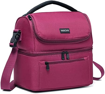 burgundy lunch bag