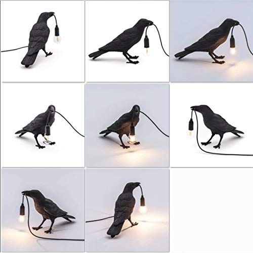 AFGF Resin Bird Lamp Creative Bird Table Lamps,Crow Lamp,Movable Wall