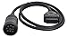 Mo-Co-So 1 meter / 39 inches Compact 9 Pin Male Deutsch J1939 to 16 Pin J1962 OBD-II Female for GPS Trackers and Scan Tools