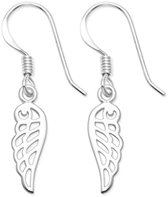 Heather Needham Sterling Silver Inlaid Paua shell Angel wing earrings - SIZE: 19mm x 8mm 7929PS